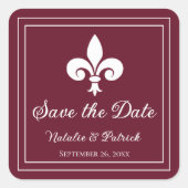 Lilie Save the Date Stickers (Vorderseite)