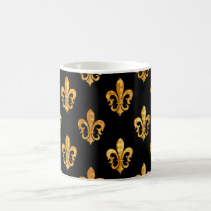 Lilie/Schwarz/Gold/DIYbackground Kaffeetasse