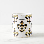 Lilie/schwarz/gold/DIYfont Kaffeetasse (Mittel)