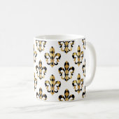 Lilie/schwarz/gold/DIYfont Kaffeetasse (VorderseiteRechts)