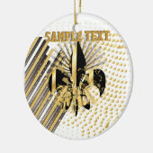 Lilie/Schwarz + Gold Keramik Ornament (Links)