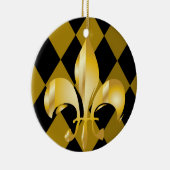 Lilie/Schwarz + Gold Keramikornament (Rechts)