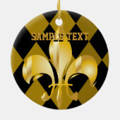 Lilie/Schwarz + Gold Keramikornament (Hinten)