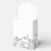 Lilie Schwarz-Weiß-Hochzeit Geschenkschachtel (Geöffnet)