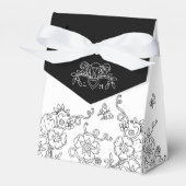 Lilie Schwarz-Weiß-Hochzeit Geschenkschachtel (Vorderseite)