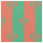 Lilie Sea Green und Copper Stoff (Nahaufnahme)