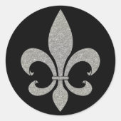 Lilie silber und schwarz Stickers (Vorderseite)