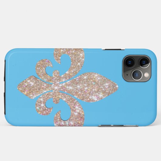 Lilie Sparkle Glitzer mardi gras Case-Mate iPhone Hülle (Rückseite (Horizontal))