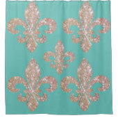 Lilie Sparkline Duschvorhang (Vorderseite)