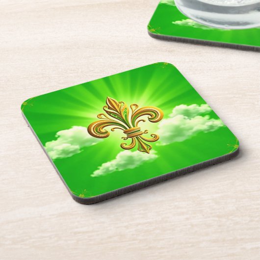 Lilie St. Patricks Day Getränkeuntersetzer (Linke Seite)