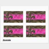 Lilie Sticker Brown Pink Zebra Juwelier (Blatt)