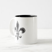 Lilie - Stripey Zweifarbige Tasse (Vorderseite Links)