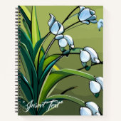 Lilie, Tal, grün, weiß, Blume, Blumen, Blüten Notizblock (Vorderseite)