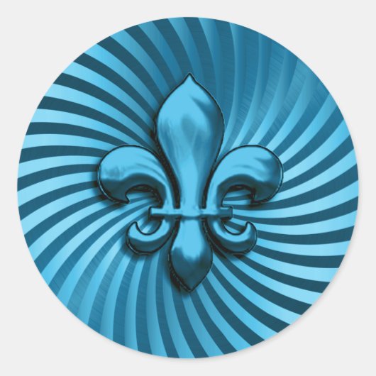 Lilie über den türkisfarbenen Hintergrund Runder Aufkleber (Vorderseite)