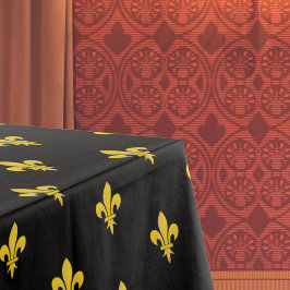 Lilie über die schwarze Tischdecke