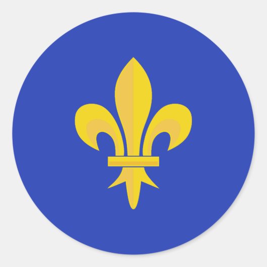 Lilie über Royal Blue Sticker (Vorderseite)