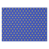 Lilie über Royal Blue Tablecloth Tischdecke (Vorderseite (Horizontal))