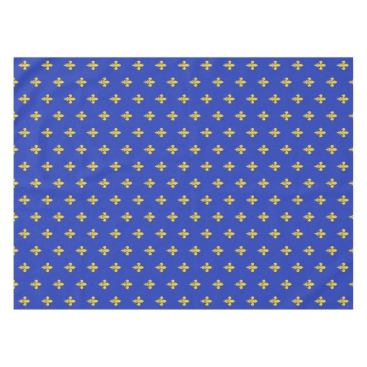 Lilie über Royal Blue Tablecloth Tischdecke (Vorderseite (Horizontal))