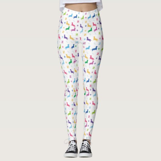 Lilie und Dackeln Leggings (Vorderseite)