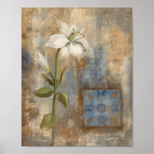 Lilie und Fliese Poster
