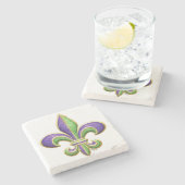 Lilie Untersetzer, New Orleans, Steinuntersetzer (Seitenansicht)