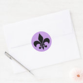 Lilie Violet Round Sticker (Umschlag)