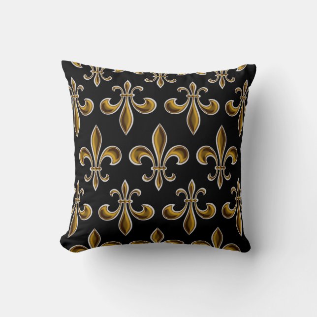 Lilie Wallpapered Kissen (Vorderseite)
