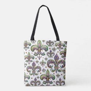 Lilie Watercolor Mardi Gras Vibe Tasche