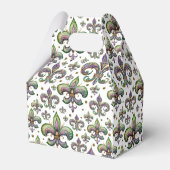 Lilie Watercolor Mardi Gras Vibes Geschenkschachtel (Rückseite)