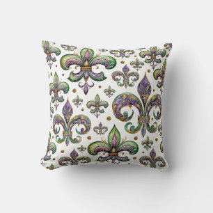 Lilie Watercolor Mardi Gras Vibes Kissen