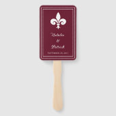 Lilie Wedding Hand Fans Fächer (Rückseite)