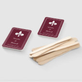 Lilie Wedding Hand Fans Fächer (Non-assembled)