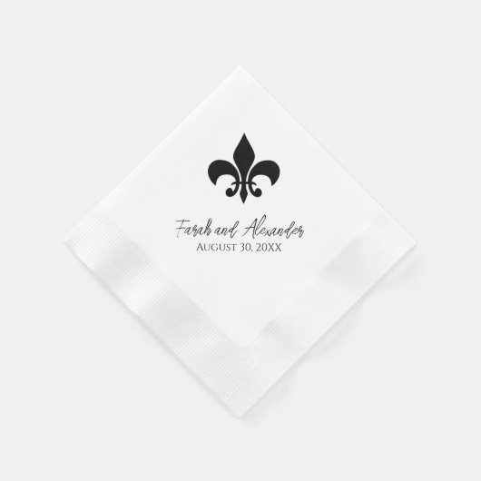 Lilie Wedding Napkins Serviette (Ecke)