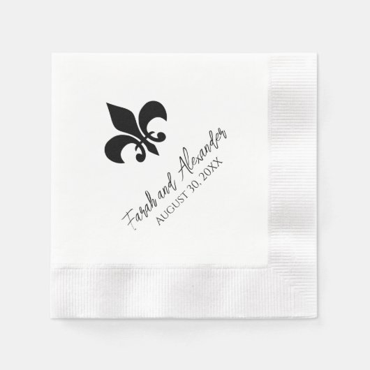 Lilie Wedding Napkins Serviette (Vorderseite)
