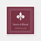 Lilie Wedding Paper Napkins Serviette (Vorderseite)