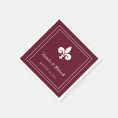 Lilie Wedding Paper Napkins Serviette (Ecke)