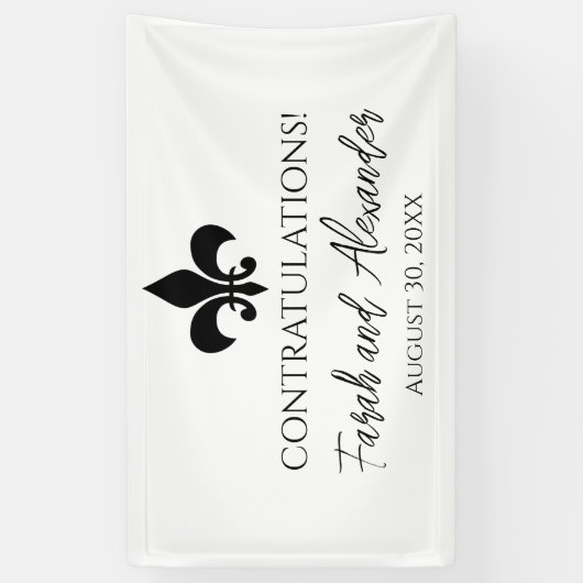 Lilie Wedding Party Banner Custom (Vertikal)