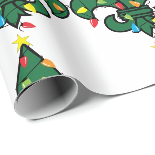 Lilie Weihnachten Geschenkpapier (Rolleneckpunkt)