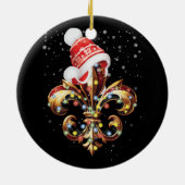 Lilie Weihnachtsschmuck mit Weihnachtsmannmütze Xm (Hinten)