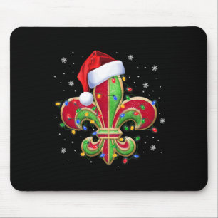 Lilie Weihnachtsschmuck mit Weihnachtsmannmütze Xm Mousepad