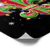 Lilie Weihnachtsschmuck mit Weihnachtsmannmütze Xm Poster (Ecke)