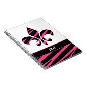 Lilie Zebra Pattern Notizblock (Rechte Seite)