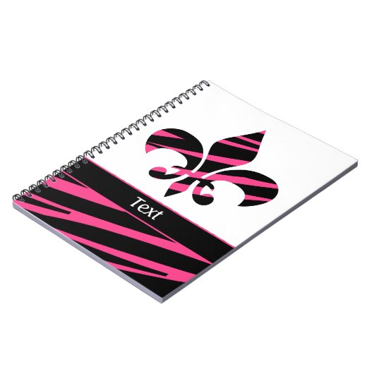 Lilie Zebra Pattern Notizblock (Linke Seite)