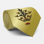 Lilie zur Gold-Krawatte Krawatte (Gerollt)