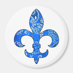Lilieblauer Bandana-Magnet Magnet