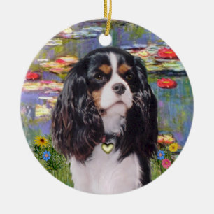 Lilien 2 - Cavalier (dreifarbig) Keramikornament