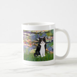 Lilien 2 - Schwarze und Weiße Katze Kaffeetasse