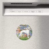Lilien 2 - Weißwein (11b) Magnet (In Situ (Geschirrspüler))