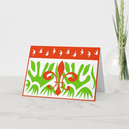 Lilien-abstraktes Weihnachten (Vorderseite)