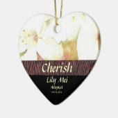 Lilien-Adoptions-Verzierung Keramikornament (Links)